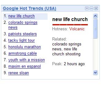 WEBPAGE - 2007-12-09 -2007-12-09 - Google Hot Trends Volcanic